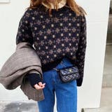 ニット編み トップス セーターフラワー柄 | Beststore | 詳細画像5 