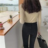 Uネック リブニットトップス レディース | Beststore | 詳細画像9 