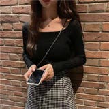 Uネック リブニットトップス レディース | Beststore | 詳細画像4 