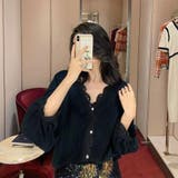 Vネックシフォンブラウス パフ袖 トップス | Beststore | 詳細画像7 