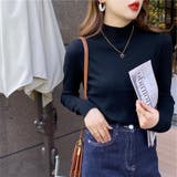 フルカラーハイネックニットトップス リブ タートルネック | Beststore | 詳細画像2 