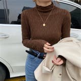 ブラウン | トップス インナーニット ハイネックニット | Beststore