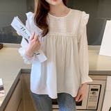 フリル 長袖ブラウス シャツブラウストップス | Beststore | 詳細画像4