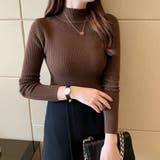 ブラウン | ハイネック ニット トップス | Beststore