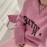 ロゴプリントオーバーサイズニットセータートップス 韓国ニットサイドスリット | Beststore | 詳細画像10