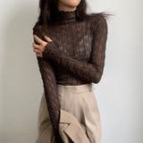 シアーブラウス シャーリングタートルネックシアーブラウス トップス | Beststore | 詳細画像5