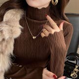 ブラウン | シアーブラウス シャーリングタートルネックシアーブラウス トップス | Beststore