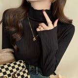 ブラック | シアーブラウス シャーリングタートルネックシアーブラウス トップス | Beststore