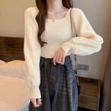 スクエアネック トップス Uネック | Beststore | 詳細画像1