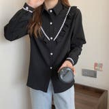 襟付きシャツ フリルシャツ ブラウス | Beststore | 詳細画像7 