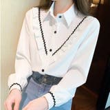 襟付きシャツ フリルシャツ ブラウス | Beststore | 詳細画像2 