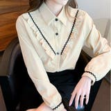 襟付きシャツ フリルシャツ ブラウス | Beststore | 詳細画像3 