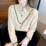 襟付きシャツ フリルシャツ ブラウス | Beststore | 詳細画像4 