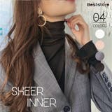 ブラック | トップス シアーブラウス 透け感タートル | Beststore