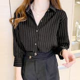 ストライプシャツ 長袖ボタン付き オシャレ | Beststore | 詳細画像17