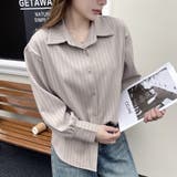 「新色追加」【全９色】ストライプ スキッパーシャツ ブラウス | Beststore | 詳細画像25 