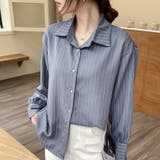 「新色追加」【全９色】ストライプ スキッパーシャツ ブラウス | Beststore | 詳細画像30 