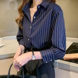 ストライプシャツ 長袖ボタン付き オシャレ | Beststore | 詳細画像3