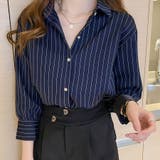 ストライプシャツ 長袖ボタン付き オシャレ | Beststore | 詳細画像5