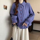 アシンメトリーフリルシャツ チェック シャツ ベーシックカラーシャツ | Beststore | 詳細画像2