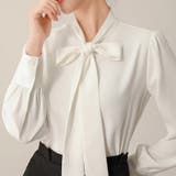 ボウタイリボン長袖ブラウス トップス シャツ | Beststore | 詳細画像19