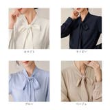ボウタイリボン長袖ブラウス トップス シャツ | Beststore | 詳細画像36