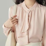 スカーフタイブラウス シャツ ベーシックカラーシャツ | Beststore | 詳細画像3