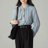 スカーフタイブラウス シャツ ベーシックカラーシャツ | Beststore | 詳細画像11