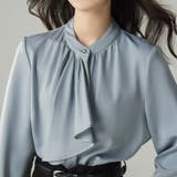 スカーフタイブラウス シャツ ベーシックカラーシャツ | Beststore | 詳細画像12