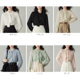 スカーフタイブラウス シャツ ベーシックカラーシャツ | Beststore | 詳細画像17