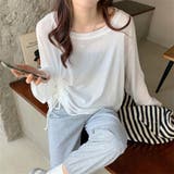 ホワイト | シアートップス シアーロンT カットソー 長袖UV対策 | Beststore