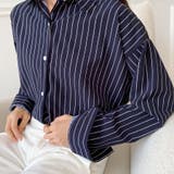 ストライブシャツブラウス オーバーサイズシャツ リネンブレンドシャツ | Beststore | 詳細画像14
