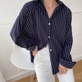 ストライブシャツブラウス オーバーサイズシャツ リネンブレンドシャツ | Beststore | 詳細画像16