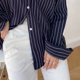 ストライブシャツブラウス オーバーサイズシャツ リネンブレンドシャツ | Beststore | 詳細画像18