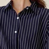 ストライブシャツブラウス オーバーサイズシャツ リネンブレンドシャツ | Beststore | 詳細画像19