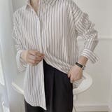 ストライブシャツブラウス オーバーサイズシャツ リネンブレンドシャツ | Beststore | 詳細画像4