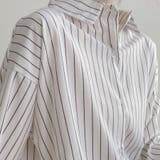 ストライブシャツブラウス オーバーサイズシャツ リネンブレンドシャツ | Beststore | 詳細画像8