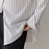 ストライブシャツブラウス オーバーサイズシャツ リネンブレンドシャツ | Beststore | 詳細画像9