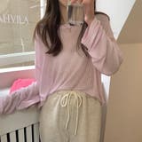 ライトパープル | ロンT レイヤード シアー トップス tシャツ | Beststore