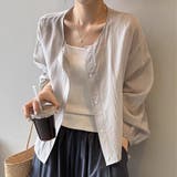 ライトグレー | ノーカラー 夏カーディガン シャツブラウス | Beststore
