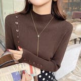 リブニットセーター カットソー長袖 春秋冬 | Beststore | 詳細画像5 