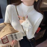 リブニットセーター カットソー長袖 春秋冬 | Beststore | 詳細画像2 