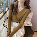 Vネックリブニットセーター 長袖スリム | Beststore | 詳細画像12 