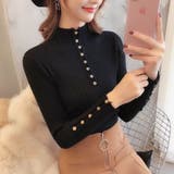 リブニットカットソー タイトルネック 薄手 | Beststore | 詳細画像4 