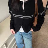 クルーネックボーダーカーディガン 長袖 レディース | Beststore | 詳細画像14 