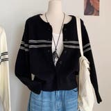 クルーネックボーダーカーディガン 長袖 レディース | Beststore | 詳細画像18 
