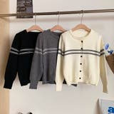 クルーネックボーダーカーディガン 長袖 レディース | Beststore | 詳細画像21 