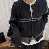 クルーネックボーダーカーディガン 長袖 レディース | Beststore | 詳細画像7 