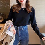 ふんわり柔らかラウンドネック カットソーニットトップス | Beststore | 詳細画像9 