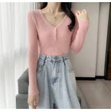 ボタン付 長袖リブニットトップス レディース | Beststore | 詳細画像11 